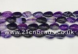 CAA4695 15.5 inches 12*16mm flat teardrop banded agate beads wholesale