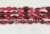 CAA4697 15.5 inches 12*16mm flat teardrop banded agate beads wholesale