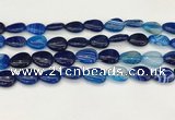 CAA4699 15.5 inches 12*16mm flat teardrop banded agate beads wholesale