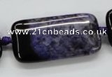 CAA470 15.5 inches 20*40mm rectangle agate druzy geode beads