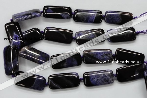 CAA470 15.5 inches 20*40mm rectangle agate druzy geode beads