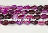 CAA4704 15.5 inches 13*18mm flat teardrop banded agate beads wholesale