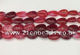 CAA4705 15.5 inches 13*18mm flat teardrop banded agate beads wholesale