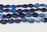 CAA4707 15.5 inches 13*18mm flat teardrop banded agate beads wholesale