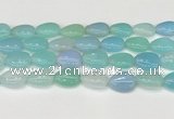 CAA4714 15.5 inches 15*20mm flat teardrop banded agate beads wholesale