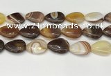 CAA4718 15.5 inches 18*25mm flat teardrop banded agate beads wholesale