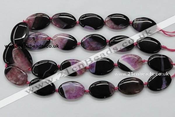 CAA472 15.5 inches 20*30mm oval agate druzy geode beads