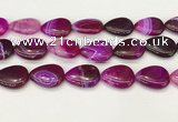 CAA4720 15.5 inches 18*25mm flat teardrop banded agate beads wholesale