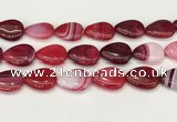 CAA4721 15.5 inches 18*25mm flat teardrop banded agate beads wholesale