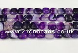 CAA4735 15.5 inches 12*12mm square banded agate beads wholesale