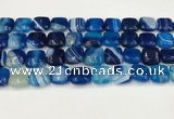 CAA4739 15.5 inches 12*12mm square banded agate beads wholesale