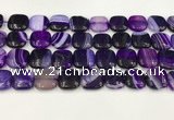 CAA4742 15.5 inches 14*14mm square banded agate beads wholesale