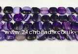 CAA4750 15.5 inches 16*16mm square banded agate beads wholesale