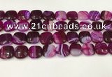 CAA4751 15.5 inches 16*16mm square banded agate beads wholesale