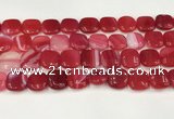 CAA4752 15.5 inches 16*16mm square banded agate beads wholesale