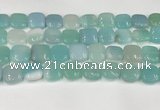 CAA4753 15.5 inches 16*16mm square banded agate beads wholesale