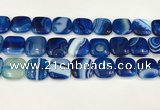 CAA4762 15.5 inches 18*18mm square banded agate beads wholesale