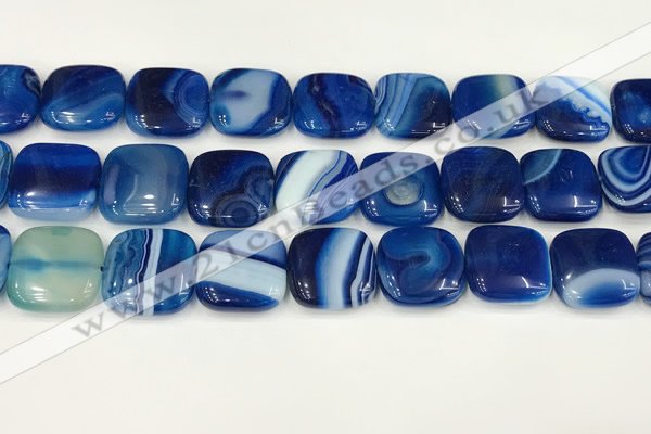 CAA4762 15.5 inches 18*18mm square banded agate beads wholesale