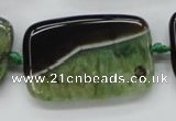 CAA477 15.5 inches 25*40mm rectangle agate druzy geode beads