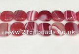 CAA4776 15.5 inches 25*25mm square banded agate beads wholesale