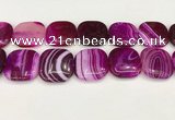 CAA4783 15.5 inches 30*30mm square banded agate beads wholesale