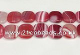 CAA4784 15.5 inches 30*30mm square banded agate beads wholesale