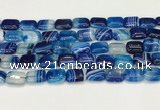 CAA4794 15.5 inches 10*14mm rectangle banded agate beads wholesale