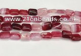 CAA4800 15.5 inches 12*16mm rectangle banded agate beads wholesale