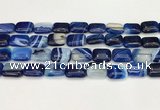 CAA4802 15.5 inches 12*16mm rectangle banded agate beads wholesale