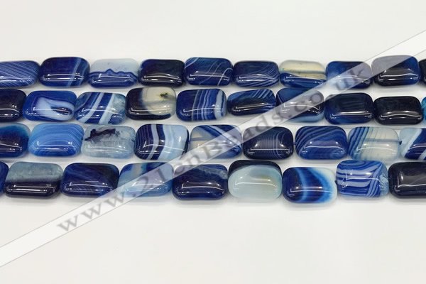 CAA4802 15.5 inches 12*16mm rectangle banded agate beads wholesale
