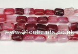 CAA4808 15.5 inches 13*18mm rectangle banded agate beads wholesale