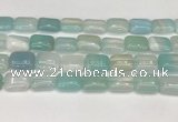 CAA4809 15.5 inches 13*18mm rectangle banded agate beads wholesale