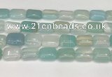 CAA4817 15.5 inches 15*20mm rectangle banded agate beads wholesale
