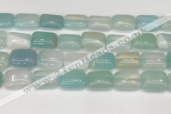 CAA4817 15.5 inches 15*20mm rectangle banded agate beads wholesale