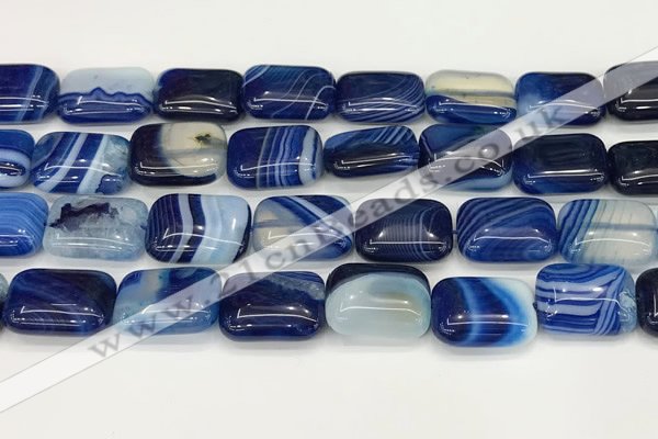 CAA4818 15.5 inches 15*20mm rectangle banded agate beads wholesale