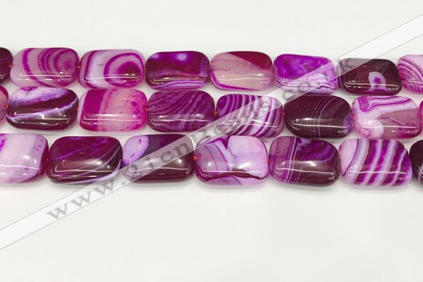 CAA4823 15.5 inches 18*25mm rectangle banded agate beads wholesale