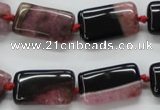 CAA484 15.5 inches 12*20mm rectangle agate druzy geode beads