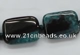 CAA485 15.5 inches 18*25mm rectangle agate druzy geode beads