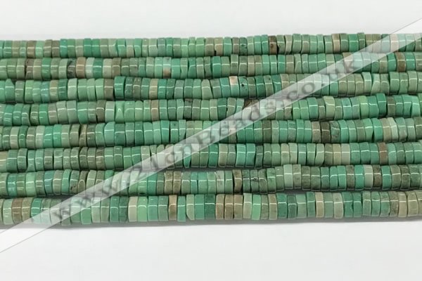 CAA4851 15.5 inches 2*5mm heishi grass agate beads wholesale