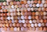 CAA4855 15.5 inches 6mm faceted round botswana agate beads