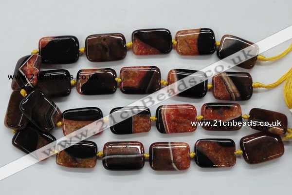 CAA486 15.5 inches 20*30mm rectangle agate druzy geode beads