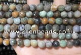 CAA4861 15.5 inches 8mm faceted round ocean agate beads