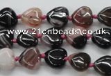 CAA492 15.5 inches 12*12mm heart agate druzy geode beads