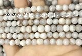 CAA4928 15.5 inches 6mm round grey agate beads wholesale