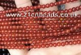 CAA4946 15.5 inches 4mm round red agate beads wholesale