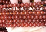 CAA4948 15.5 inches 8mm round red agate beads wholesale