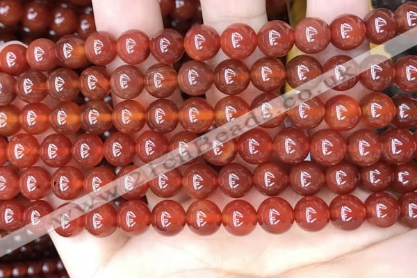 CAA4948 15.5 inches 8mm round red agate beads wholesale