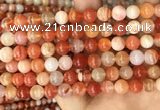 CAA5003 15.5 inches 8mm round red botswana agate beads wholesale