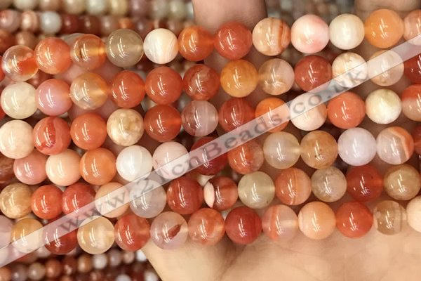 CAA5003 15.5 inches 8mm round red botswana agate beads wholesale