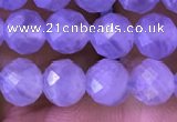 CAA5005 15.5 inches 6mm faceted round blue lace agate beads